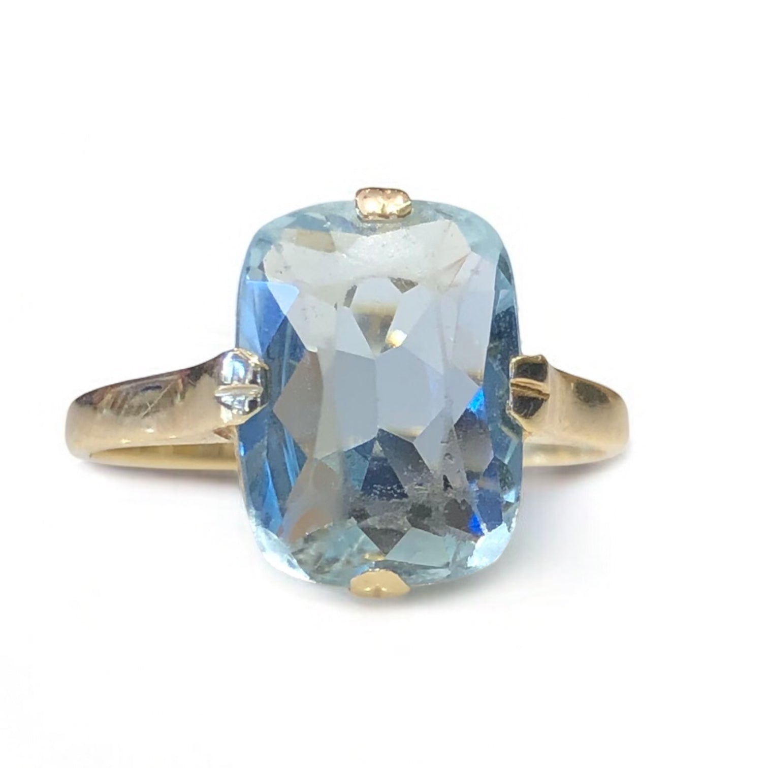 Antique Aquamarine Solitaire