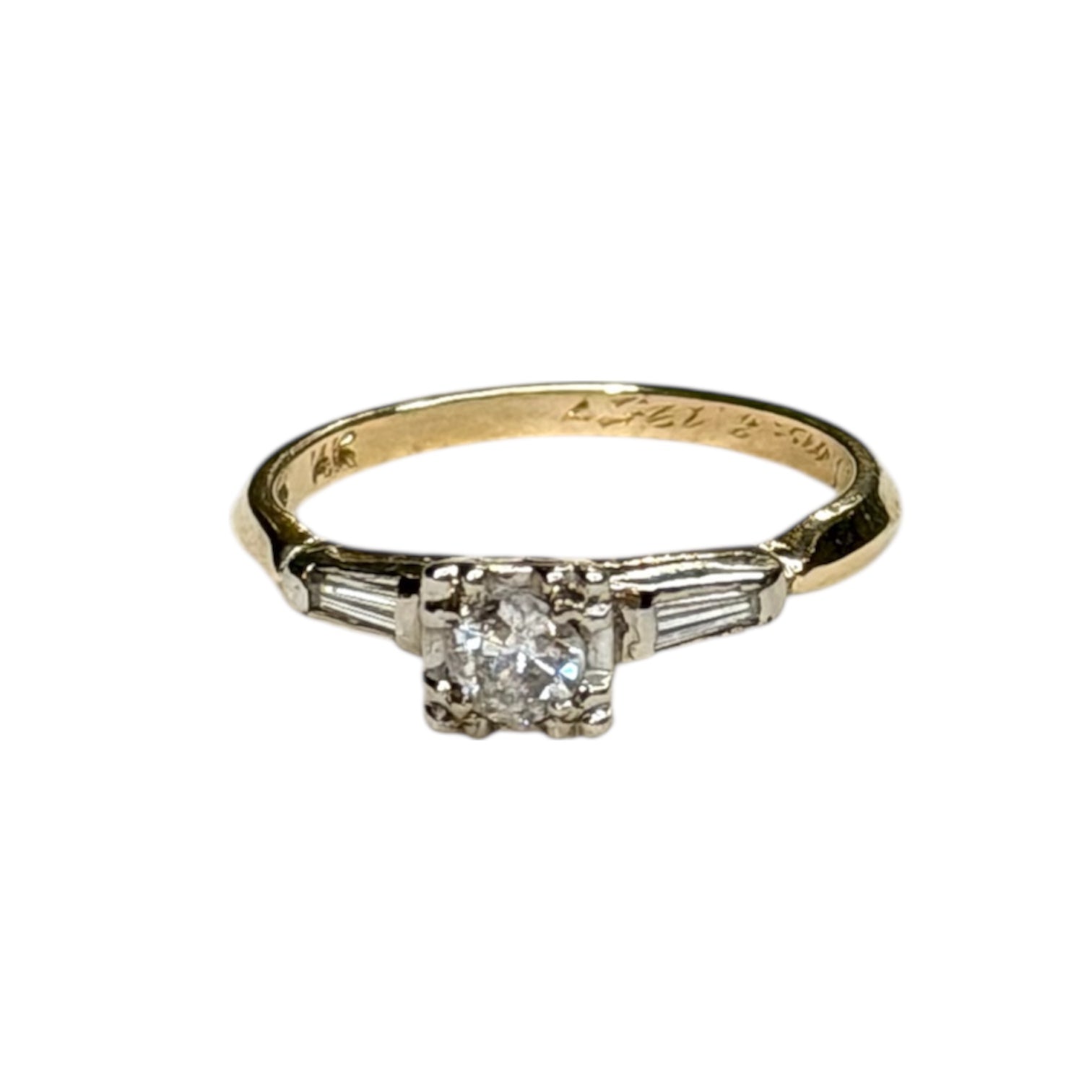 Antique Art Deco Ring with Tapered Baguettes