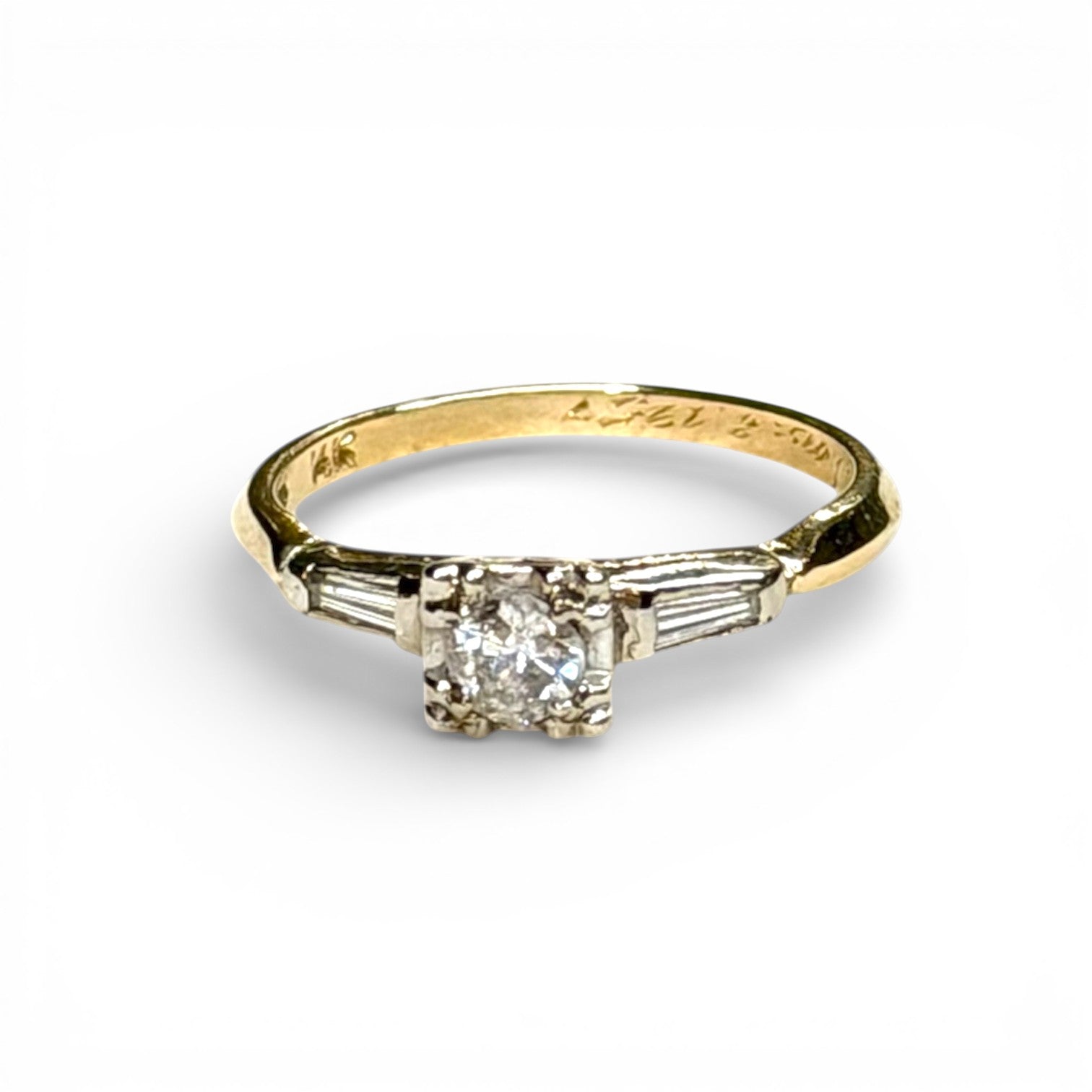 Antique Art Deco Ring with Tapered Baguettes