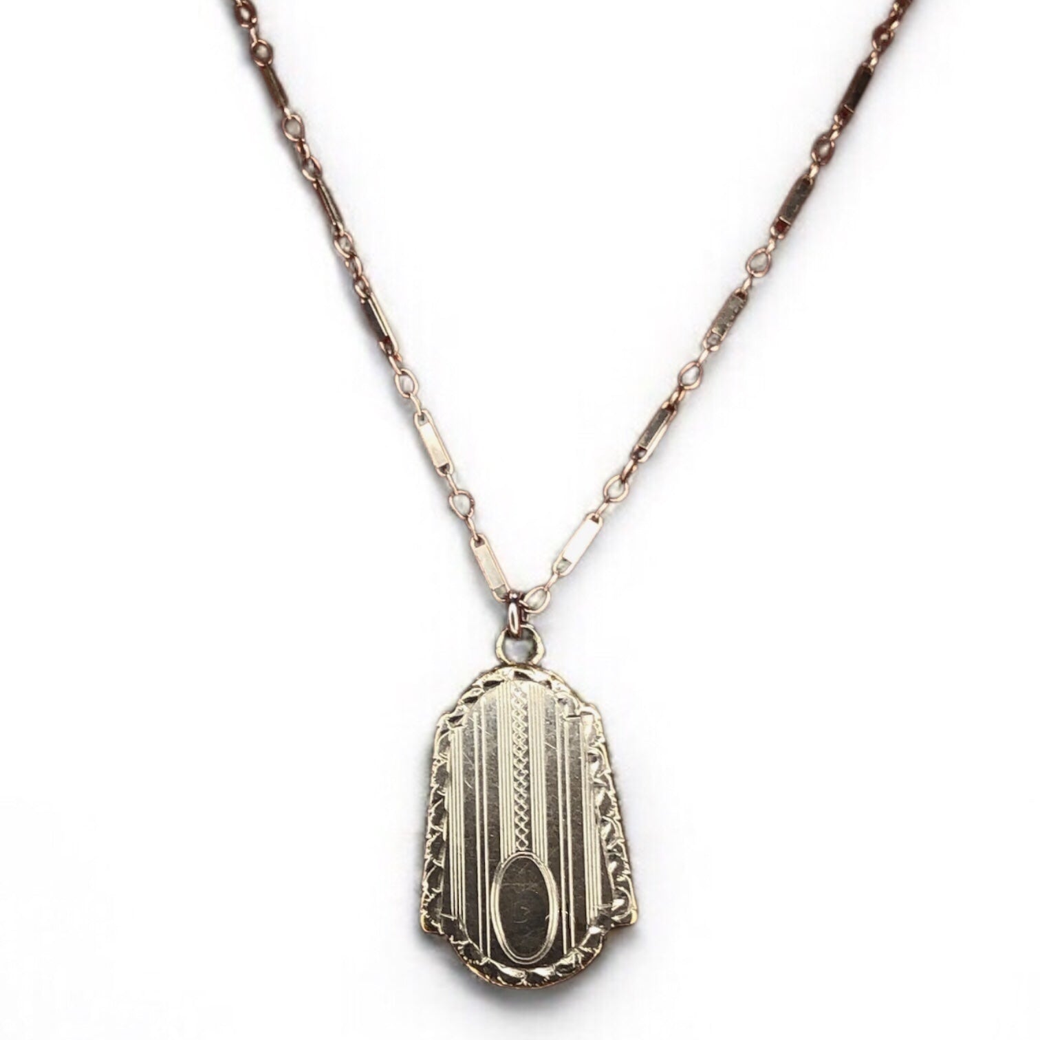 Engraved Art Deco Locket