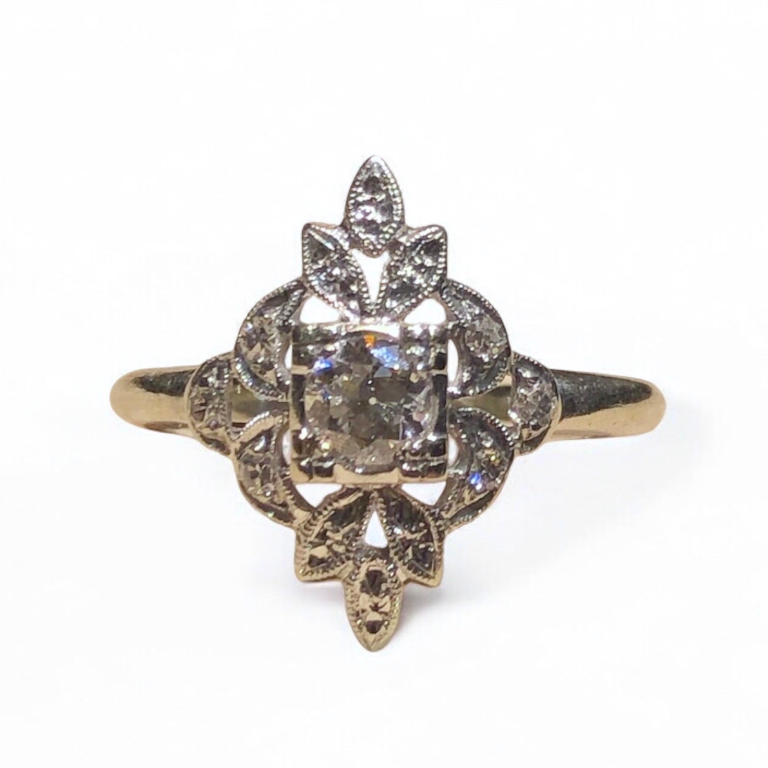 Rare Art Deco Illusion Engagement Ring