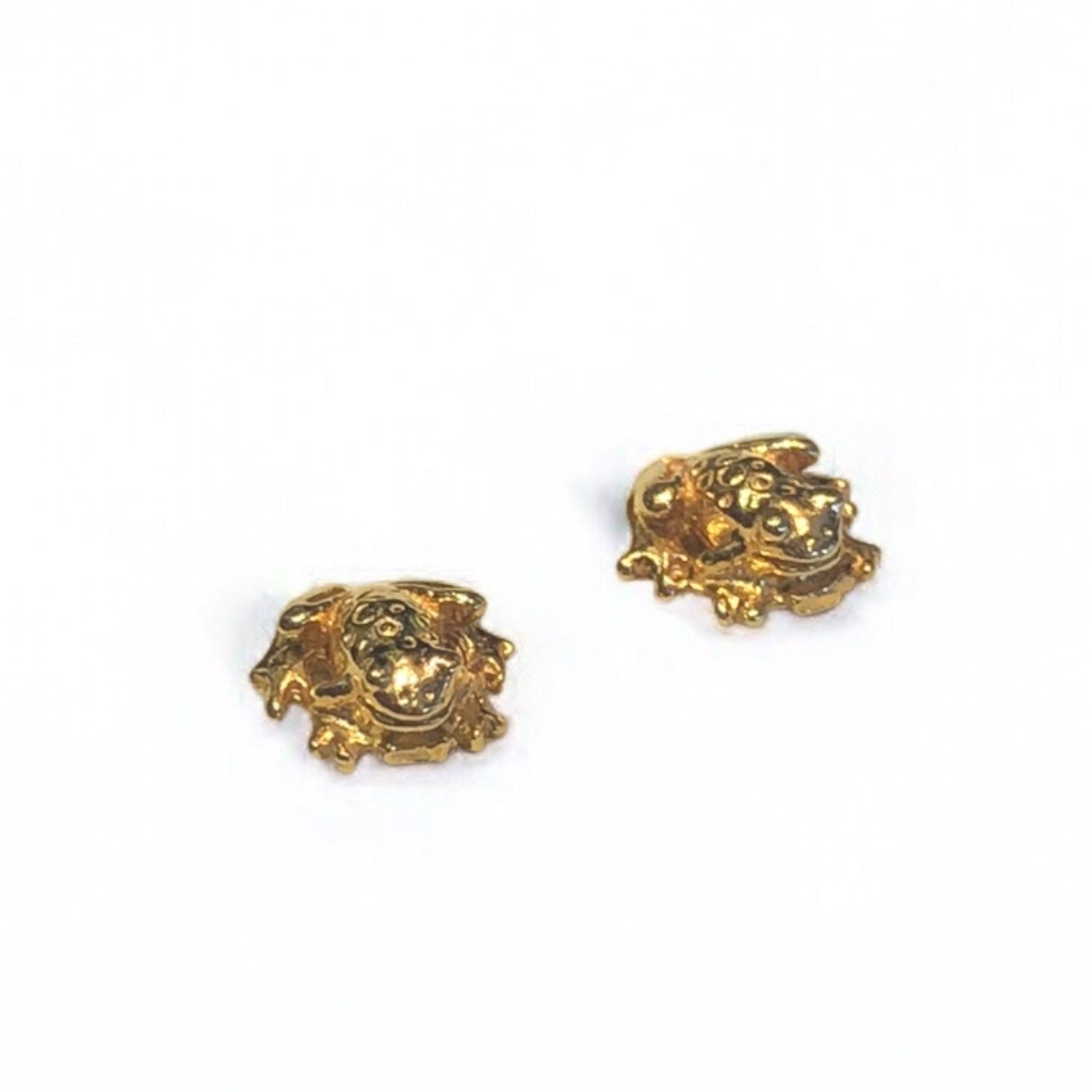 Vintage 14k Frog Studs