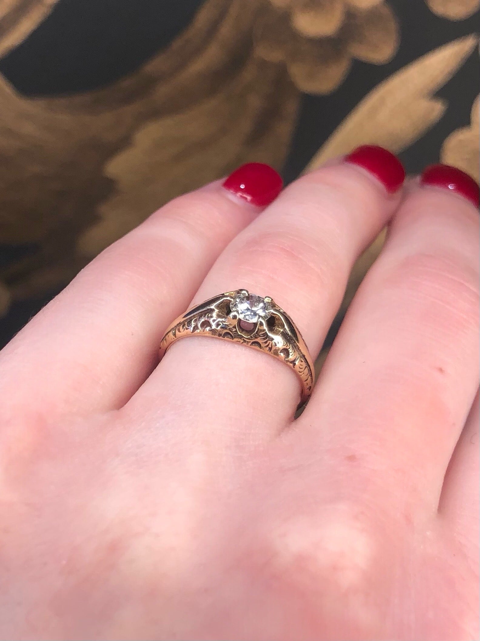 Victorian Buttercup Engagement Ring