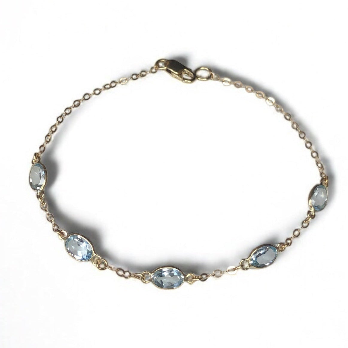 jewelry, bracelet, satellite, satellite bracelet, aquamarine, gold, gold bracelet, recycled gold, recycled gold bracelet, 14k, 14k gold, 14k gold bracelet, rebekah brooks, rebekah brooks jewelry, northampton, cambridge