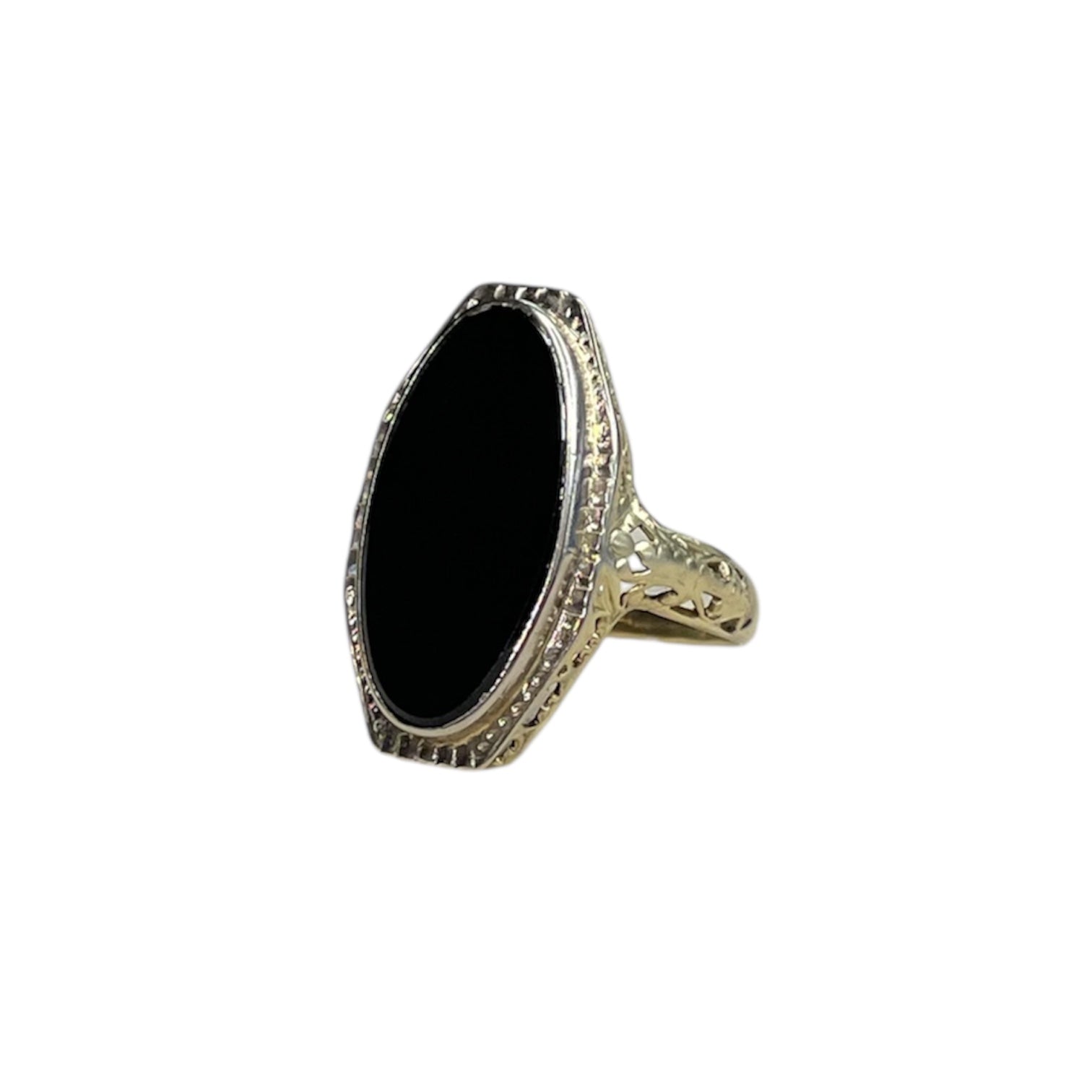 art-deco, art deco, art deco ring, antique ring, ring, white gold ring, onyx ring, ring, antique, onyx, white gold, 14k, 14k white gold, filigree, filigree ring, onyx and white gold ring, dinner ring, cocktail ring, statement ring, large ring, unique ring, cool ring, unisex rings, unisex fashion, women's rings, jewelry, antique jewelry, rebekah brooks jewelry, northampton