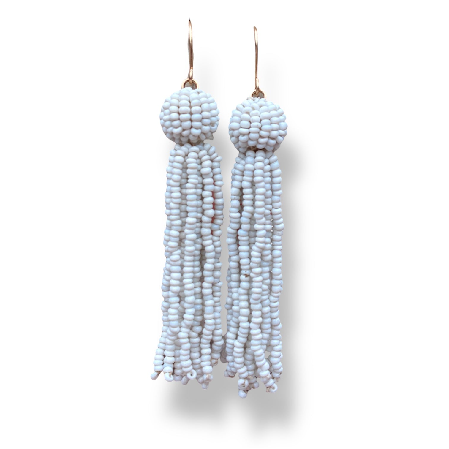 Victorian Seed Bead Pearl Earrings