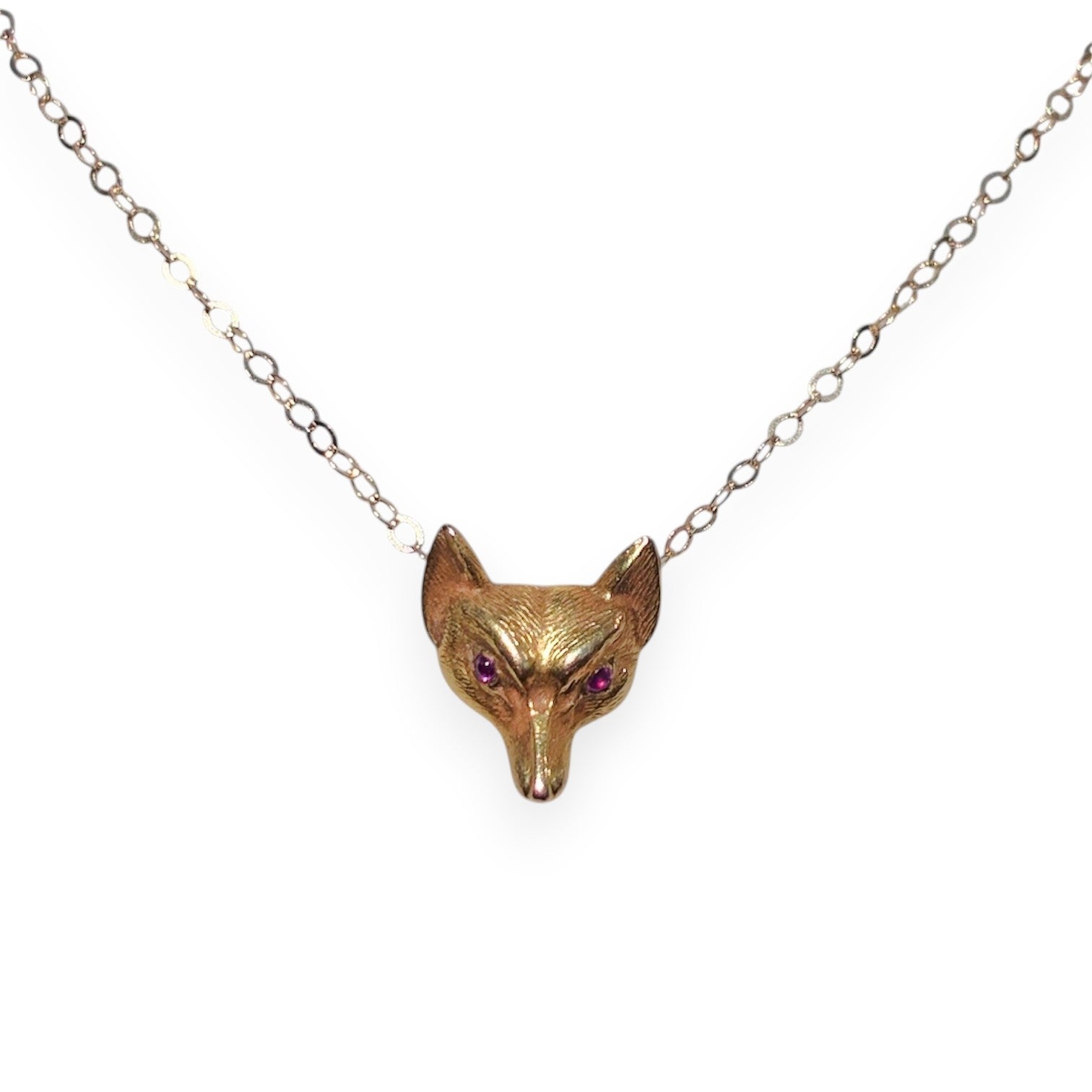 Antique Victorian Fox with Ruby Eyes