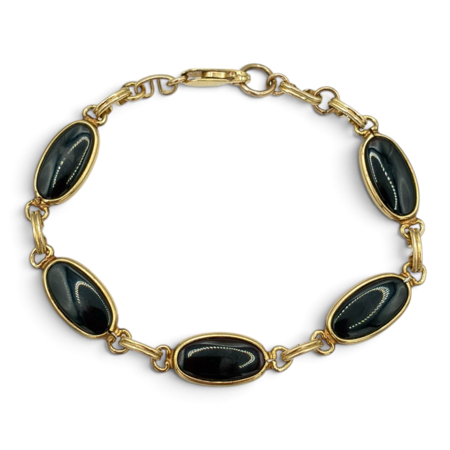 Vintage Onyx Link Bracelet
