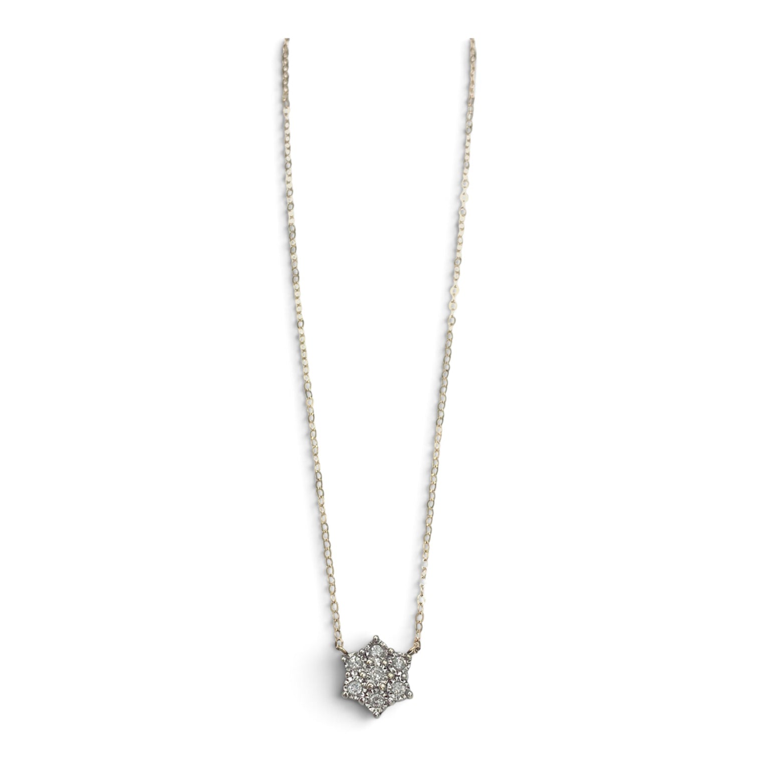 Vintage Diamond Flower Necklace