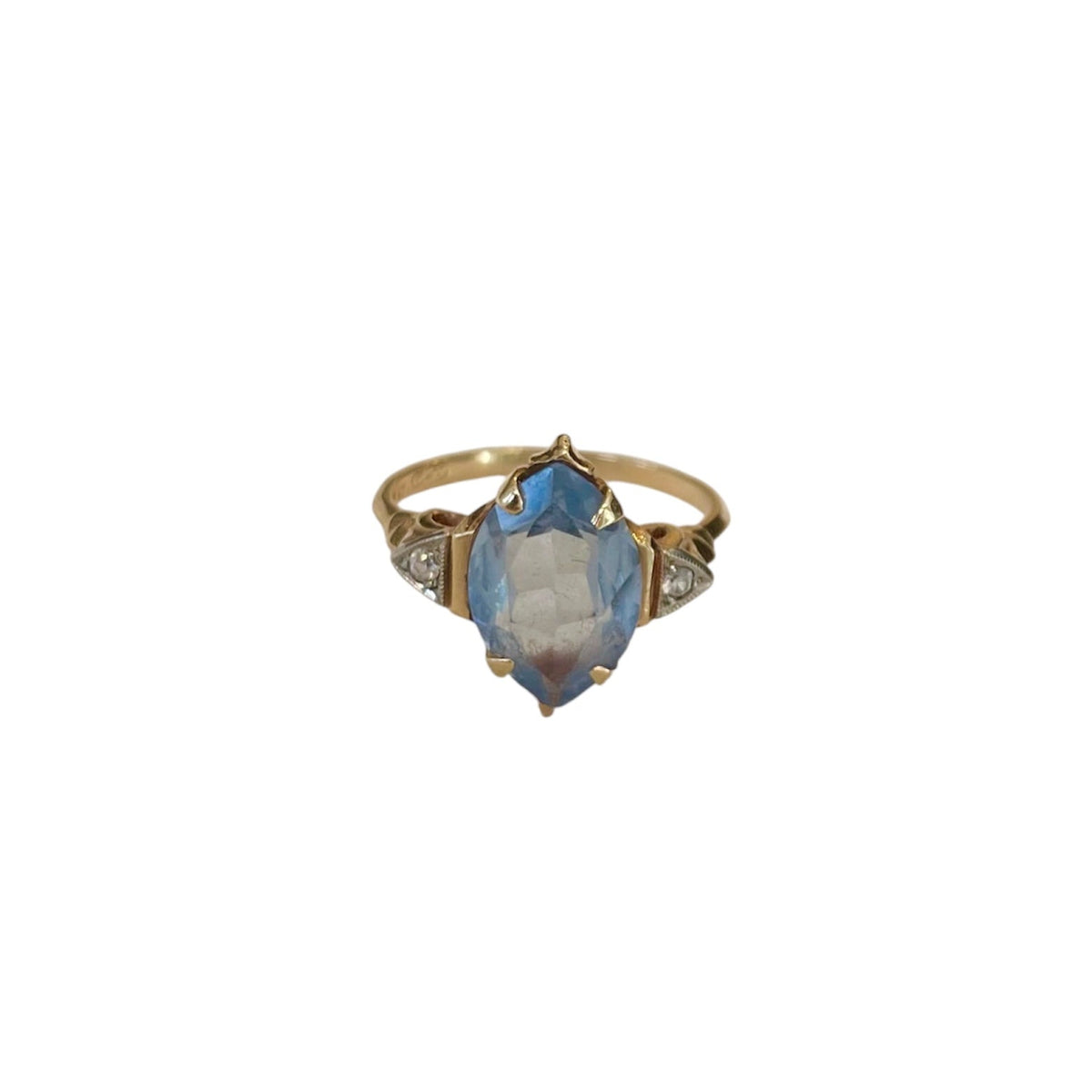 Spinel Navette Antique Ring