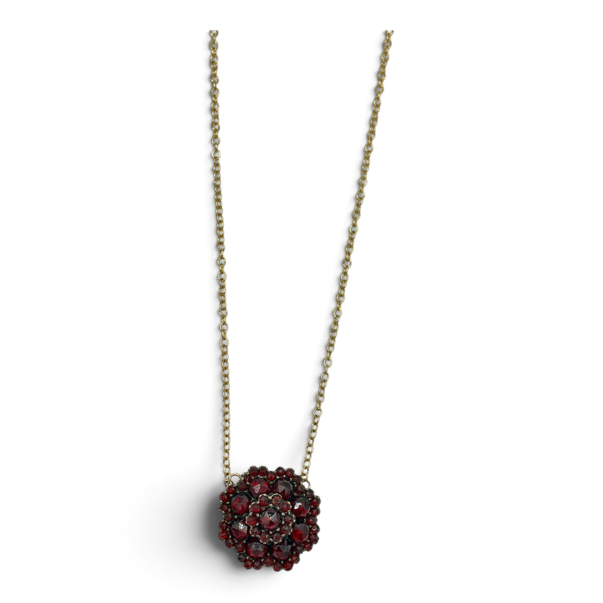 Very Rare Bohemian Garnet Flower Pendant