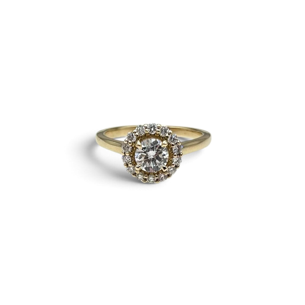 The Halo Engagement Ring with Lab Diamond