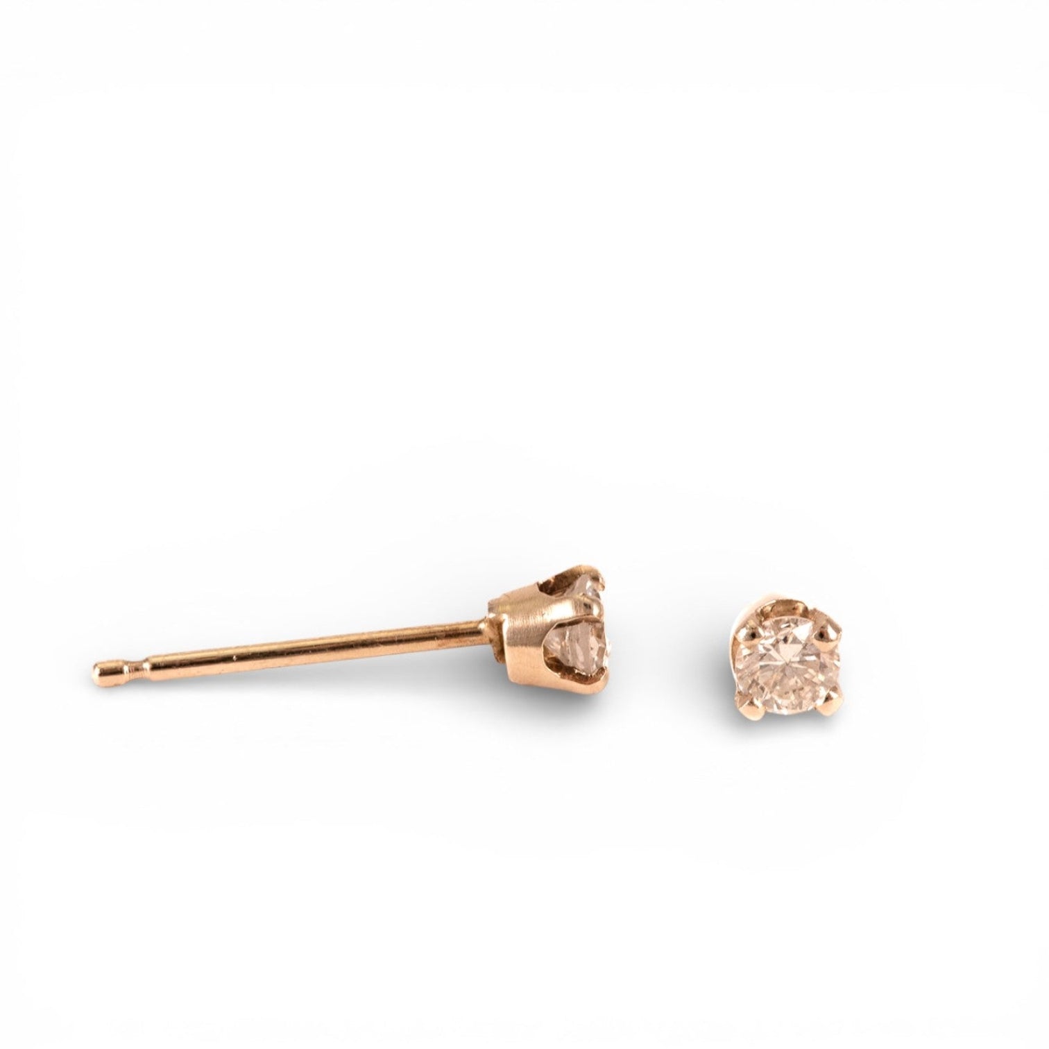 14k Diamond Stud Earrings