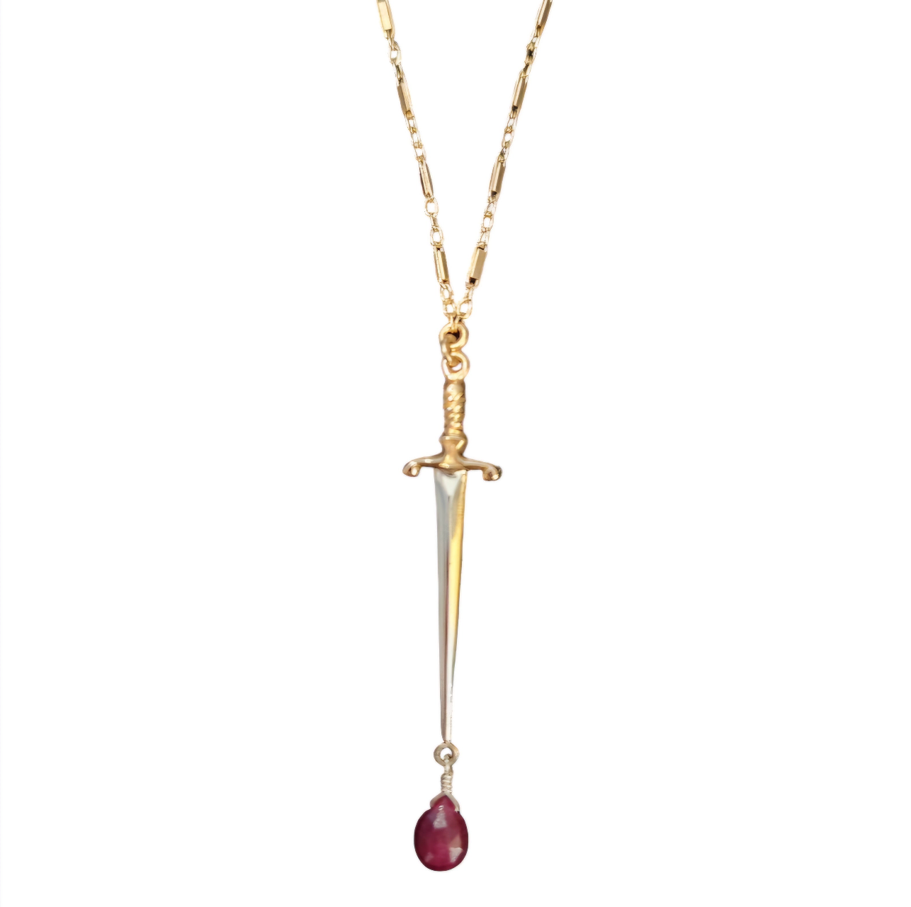 Sword & Ruby Necklace