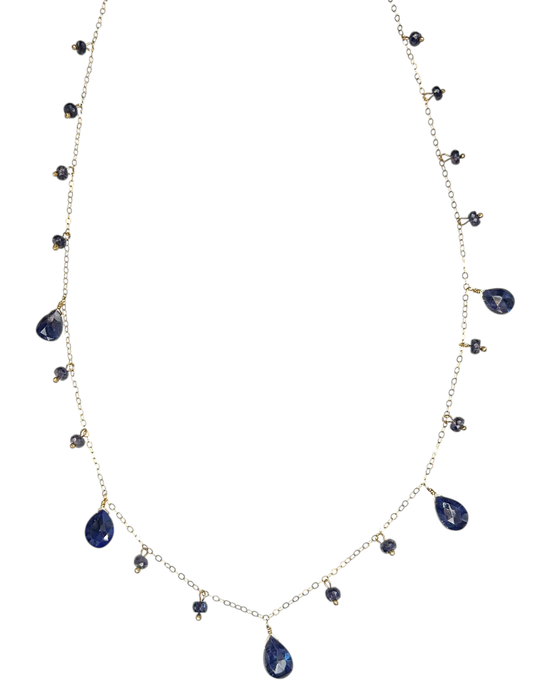 14k Briolette Drop Necklace