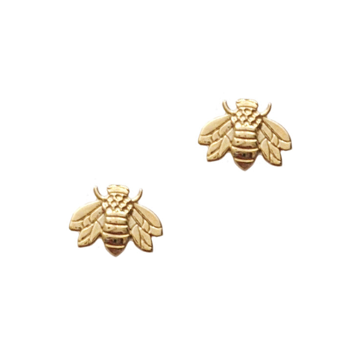 jewelry, gold jewelry, 14k gold jewelry, 14k gold, gold, yellow gold, earrings, 14k gold earrings, gold earrings, nature inspired earrings, nature inspired jewelry, bee earrings