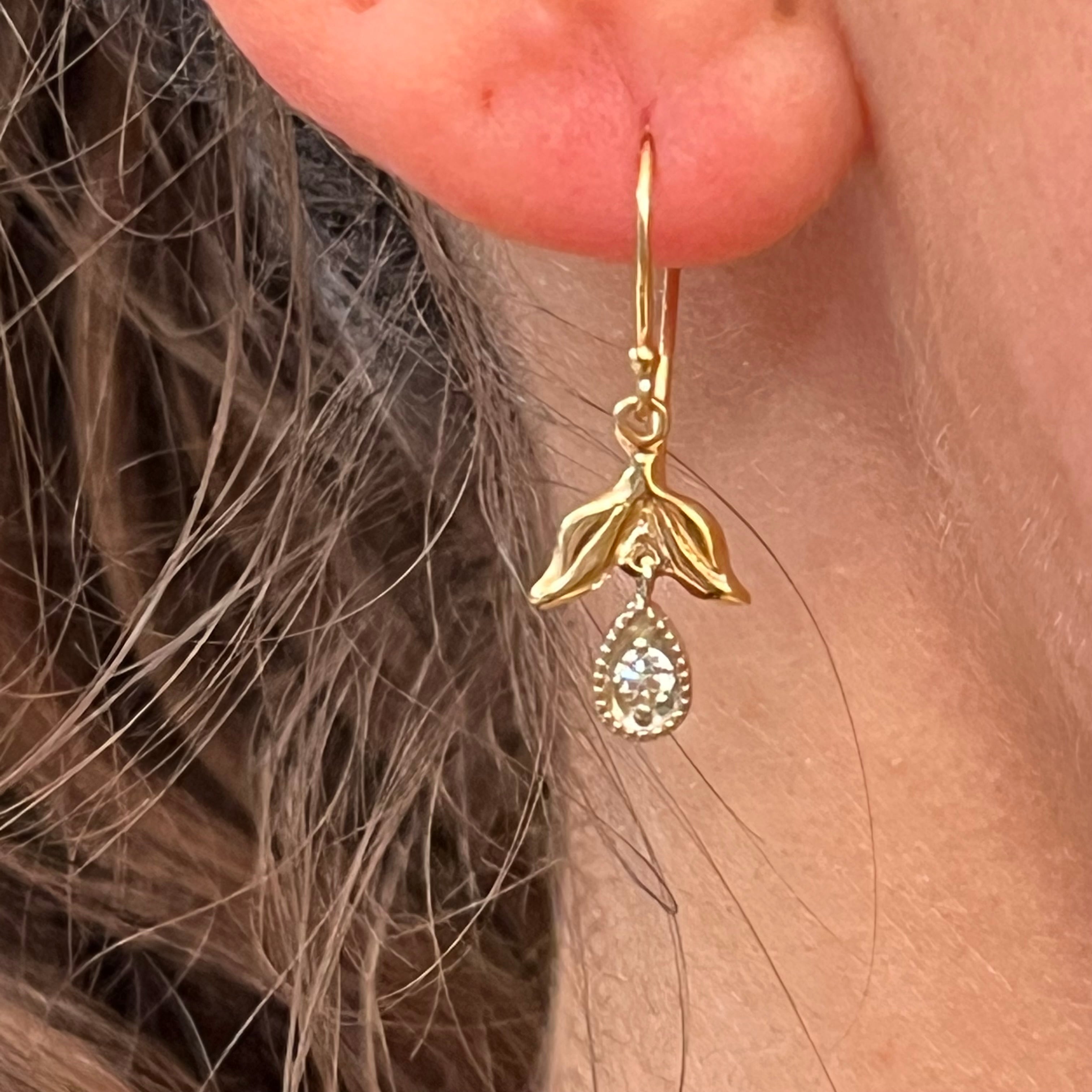 14k Diamond Berry Earrings