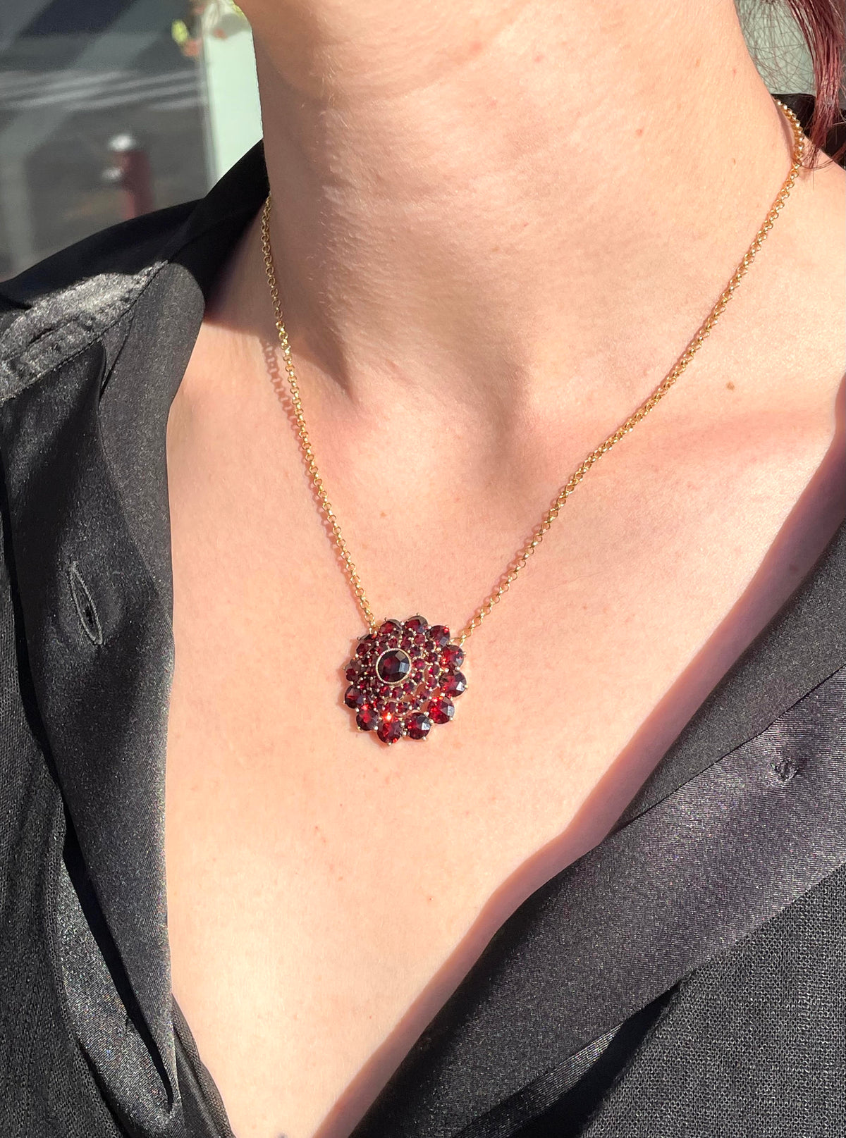 Bohemian Garnet Necklace
