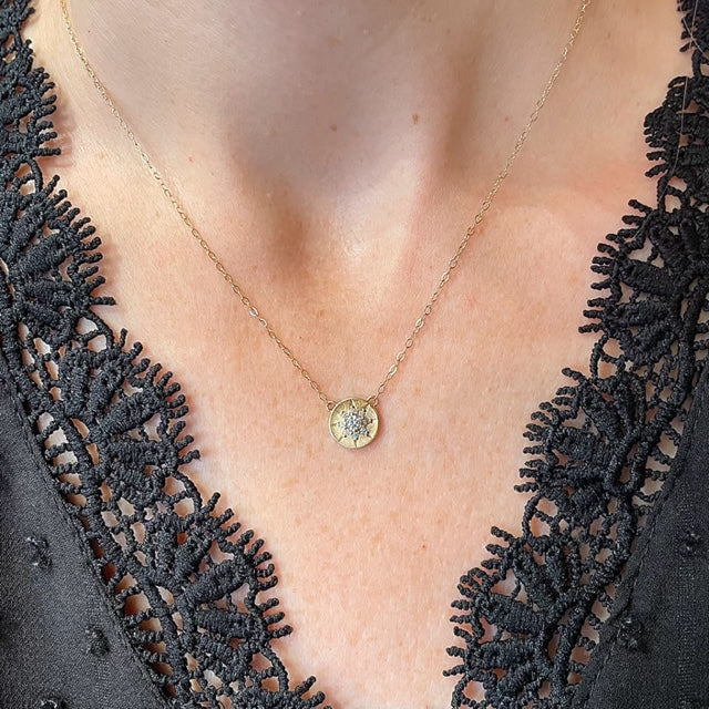 14k Celestial Pendant