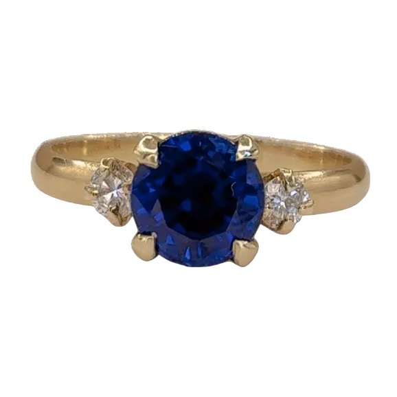 Sapphire and Diamond Trio Ring