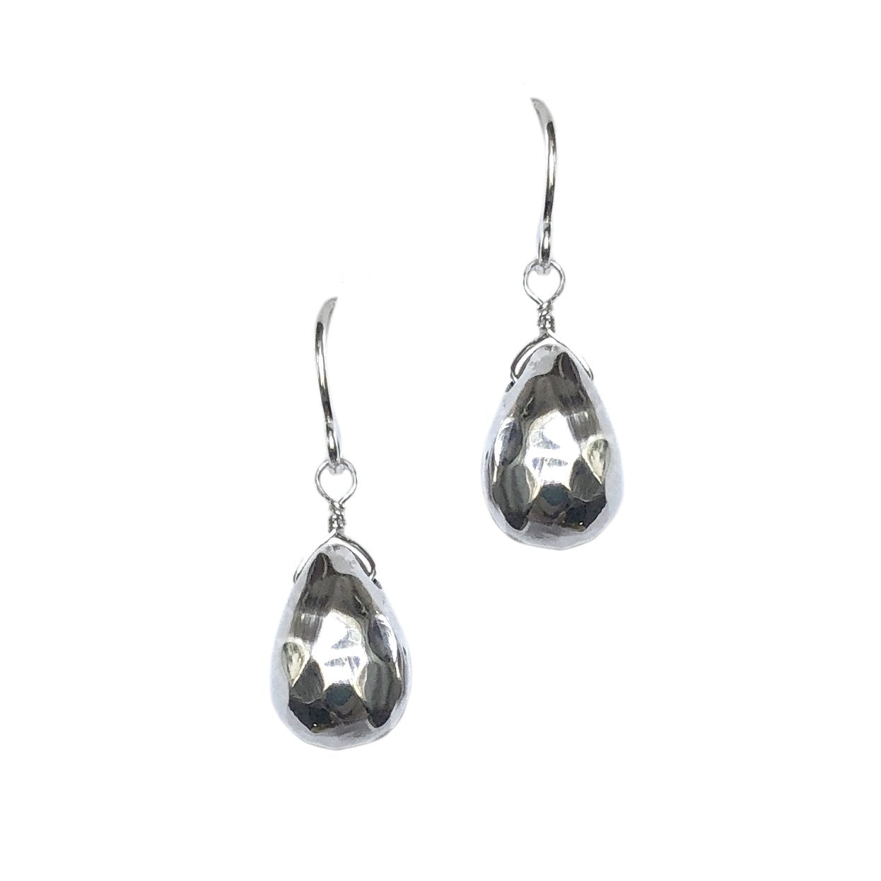 Hammered Teardrop Earrings