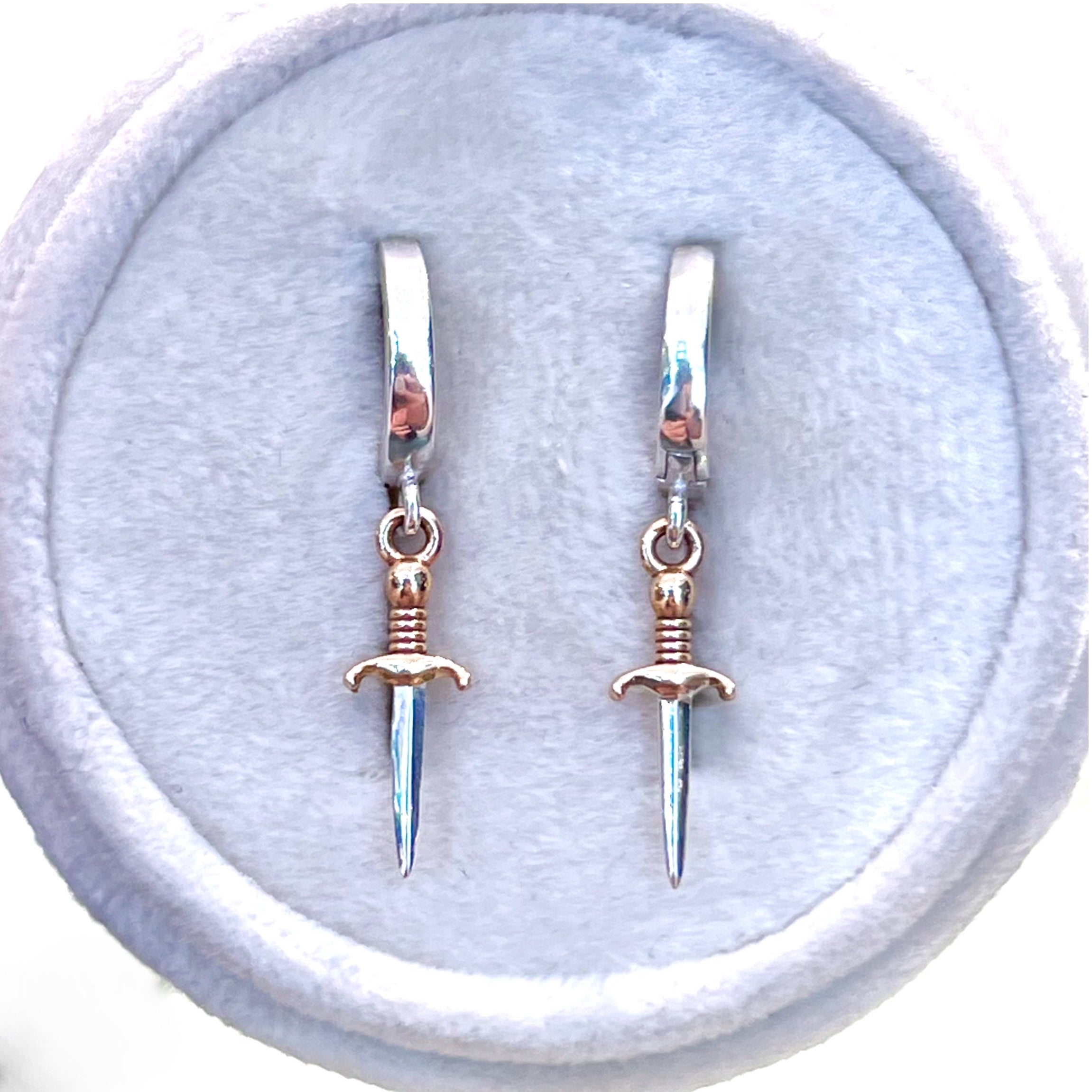Mini Dagger Hoop Earrings