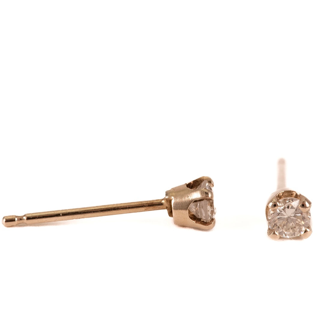 14k Diamond Stud Earrings