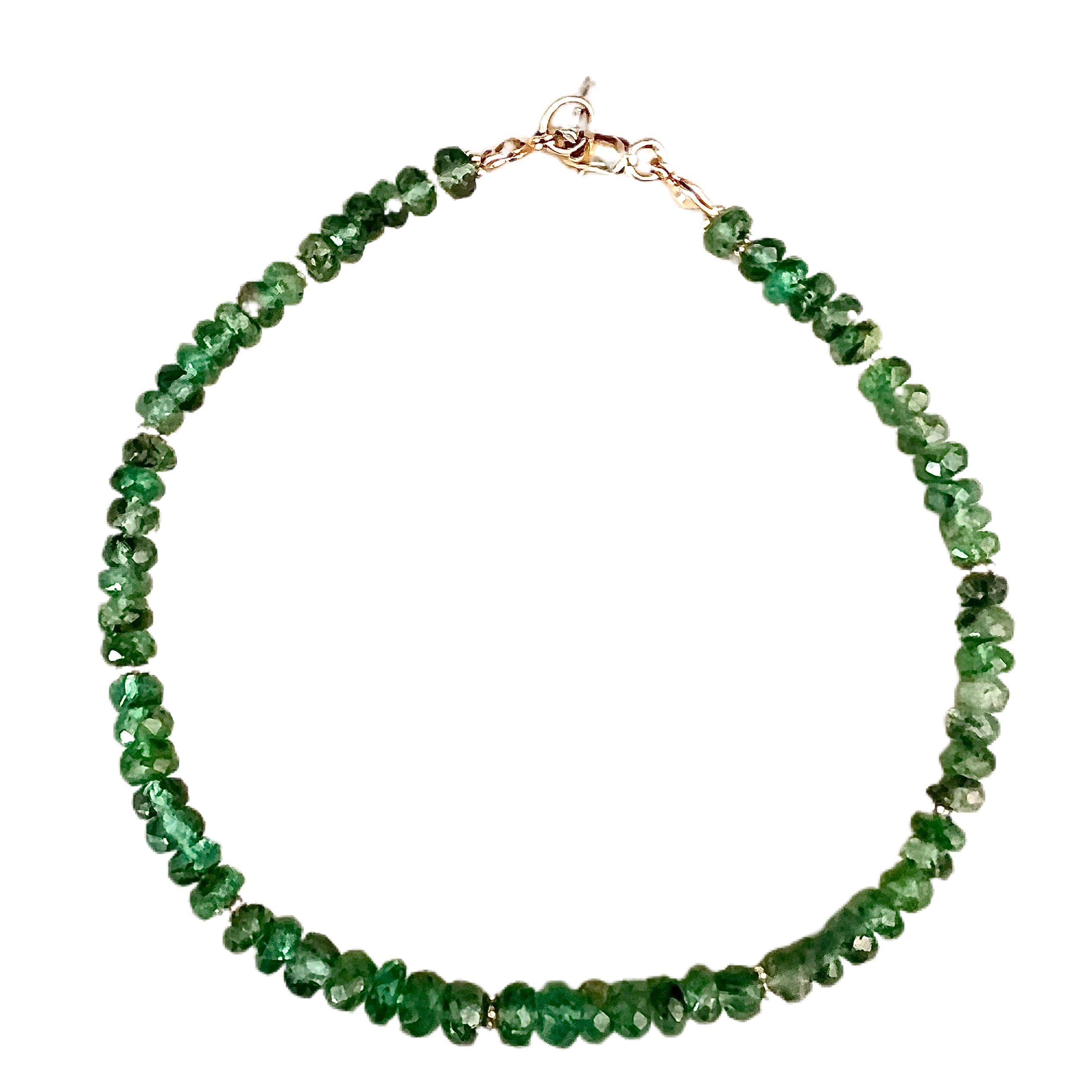 Straight Beaded Bracelet w. Precious Stones