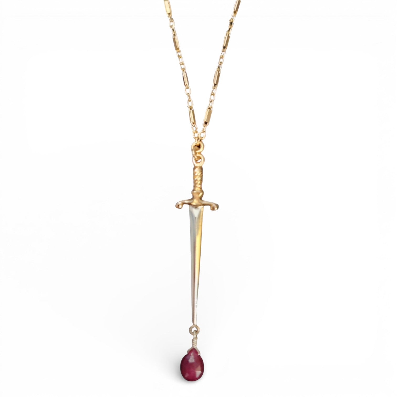 Sword & Ruby Necklace