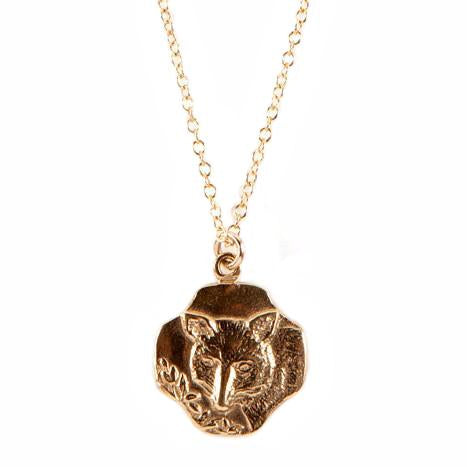 rebekah brooks jewelry, jewelry, necklace, gold vermeil necklace, gold vermeil jewelry, fox, fox necklace, fox jewelry, silver fox. animal necklace, pendant necklace, fox pendant