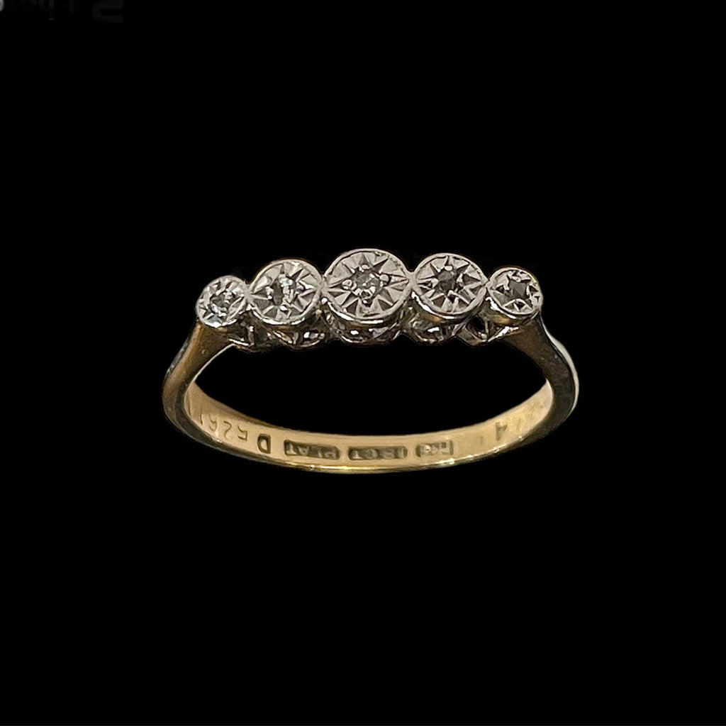 English Art Deco Diamond Ring