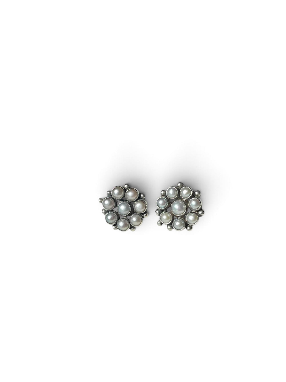 Vintage Sterling Silver & Pearl Earrings