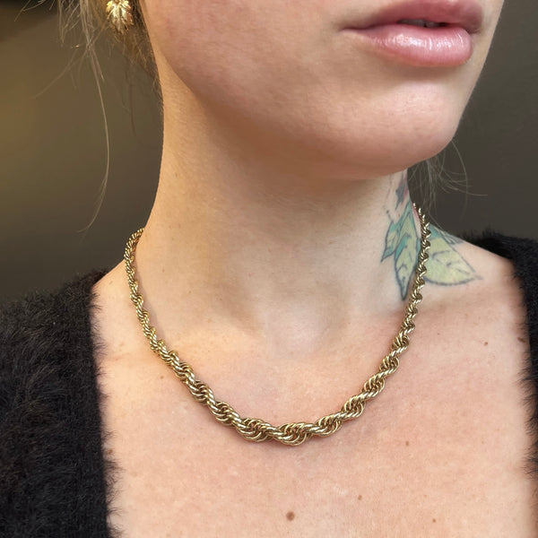 Vintage Graduated Rope Chain