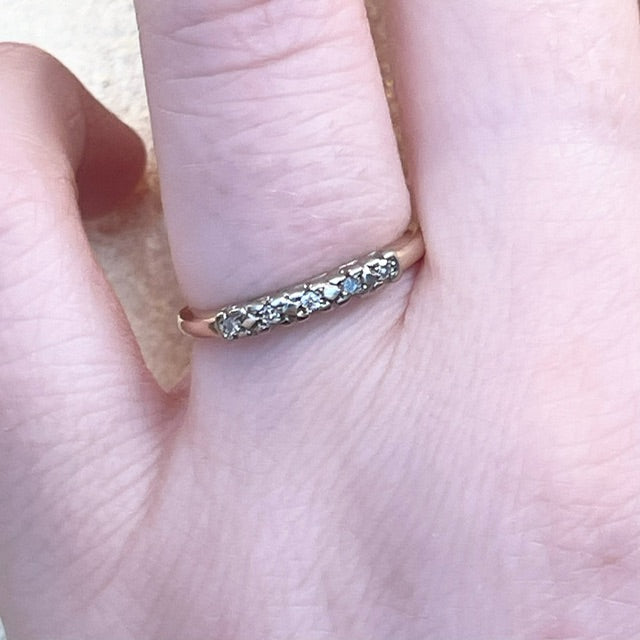 Antique Mixed Metal Wedding Band