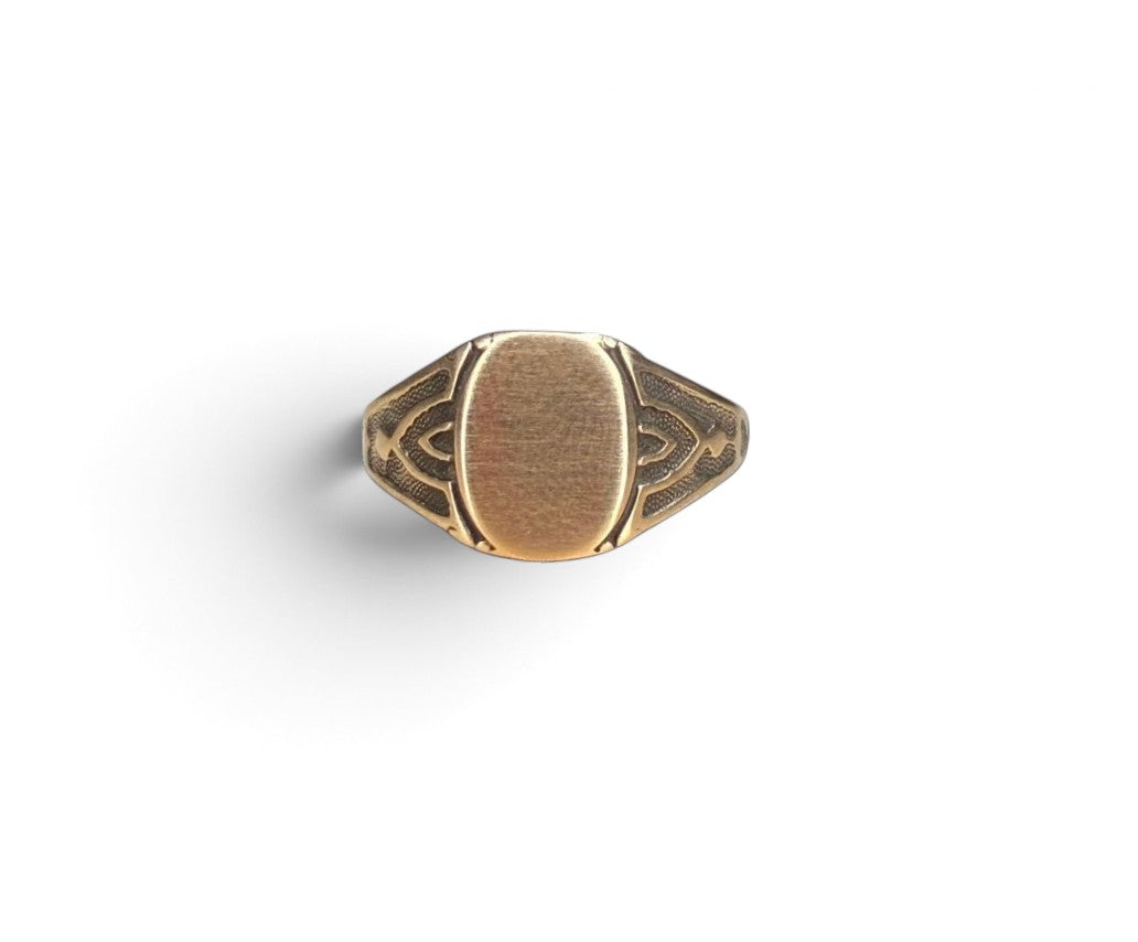 Antique Victorian 10k Gold Signet Ring