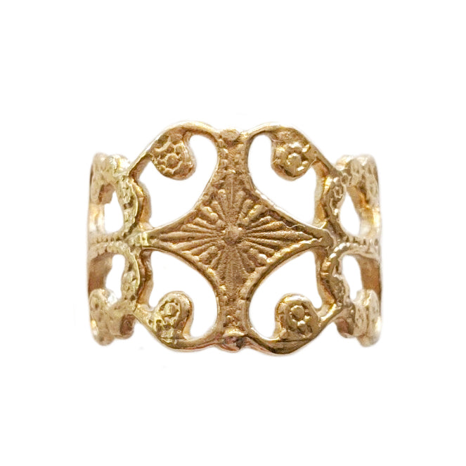 rebekah brooks jewelry, jewelry, ring, 14k yellow gold, gold ring, gold jewelry, scroll ring, victorian ring, antique inspired, victorian design, vintage inspired, bespoke ring, handmade ring, 1800s jewelry, cast ring, unisex jewelry, men's rings, women's ring