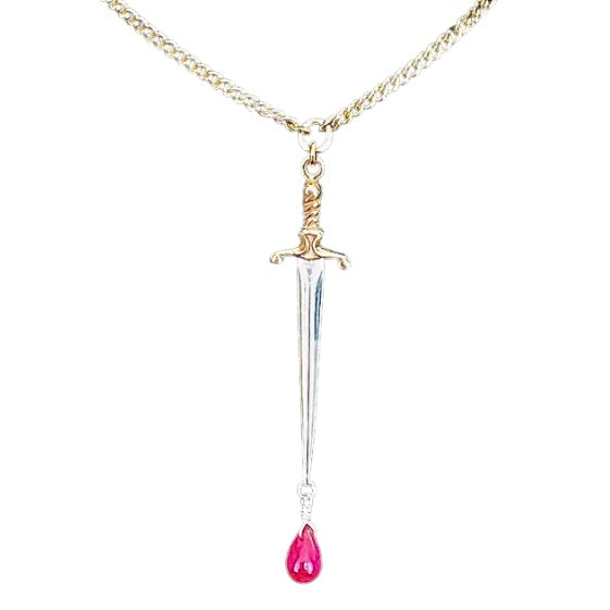 Sword & Ruby Necklace