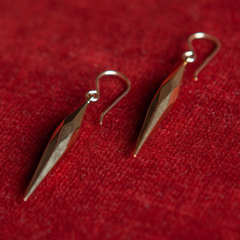 Spear Stud Earrings in Silver