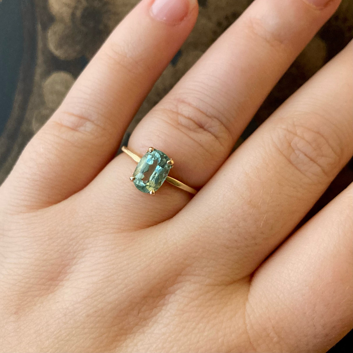 Seafoam Tourmaline Ring