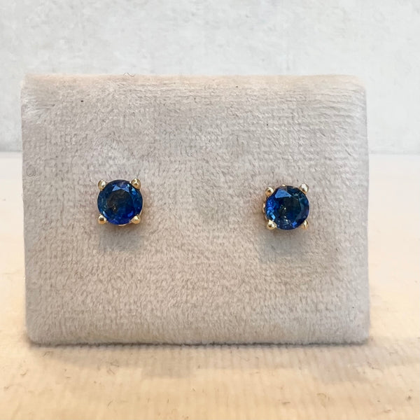 14k Precious Stone Stud Earrings