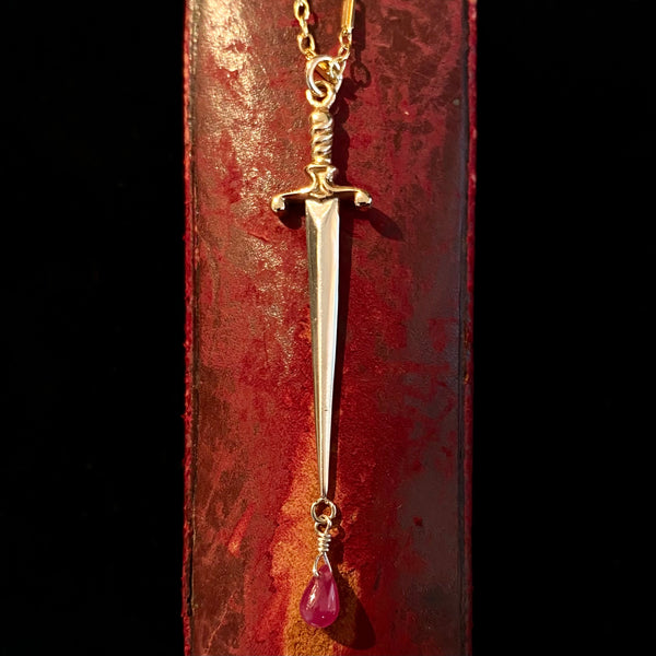 Sword & Ruby Necklace