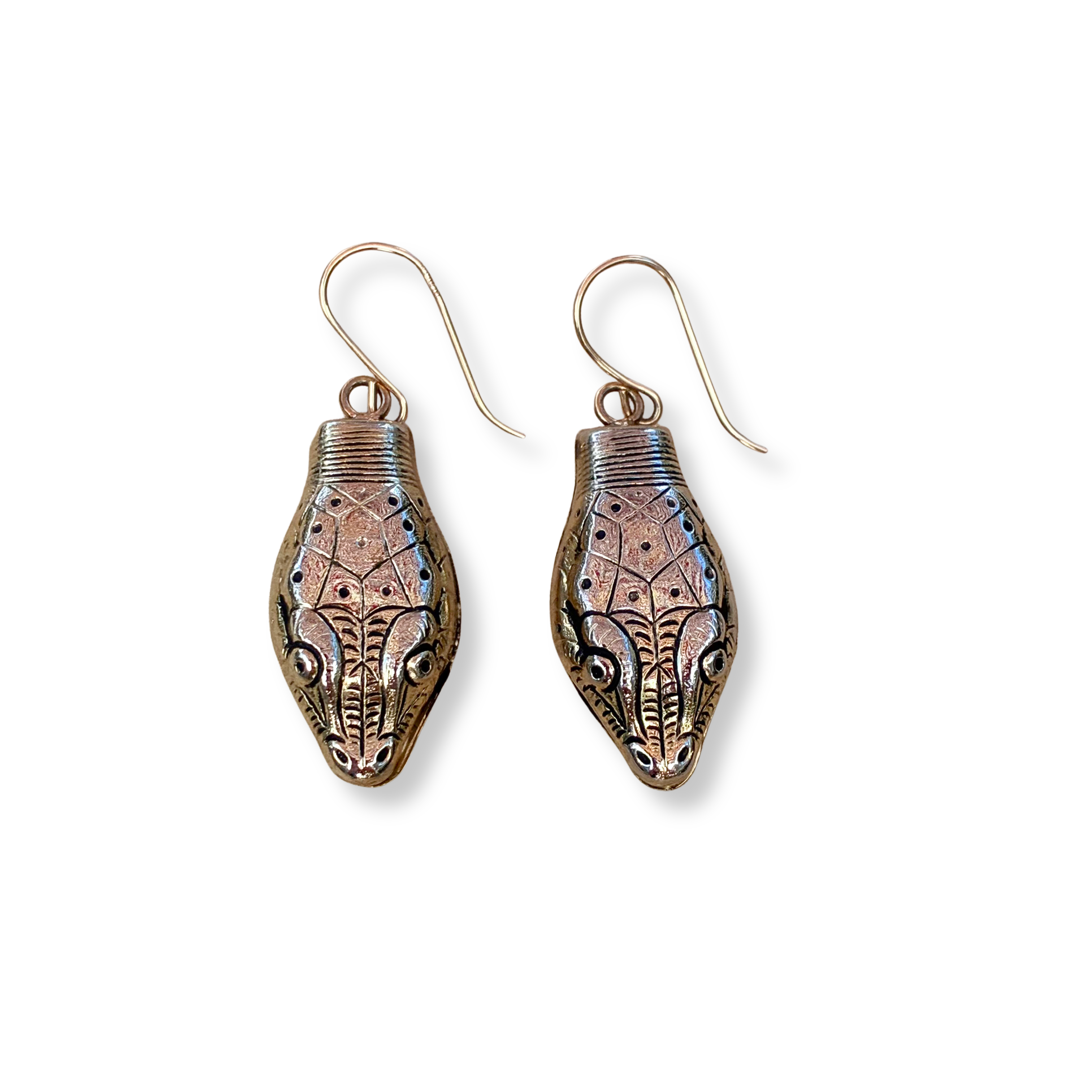Whiting and Davis Snake Earrings
