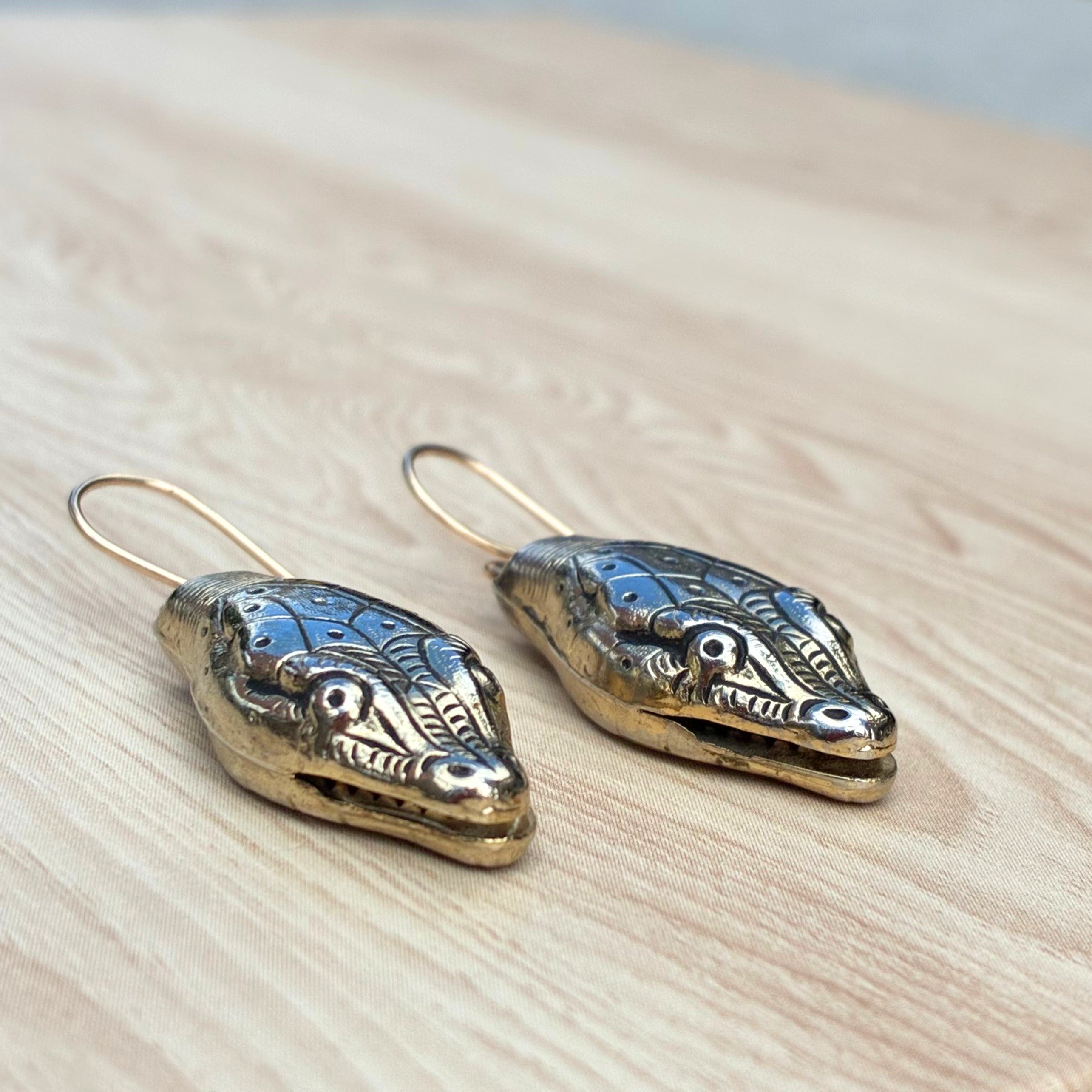 Whiting and Davis Snake Earrings