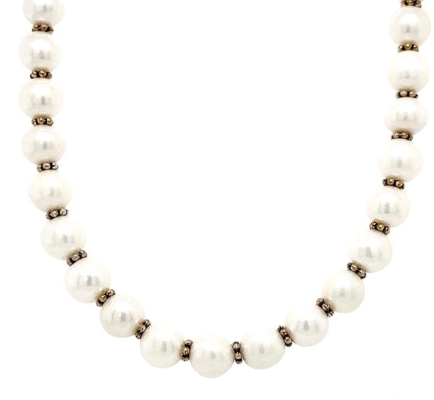 Classic Beaded Necklace w. Pearl