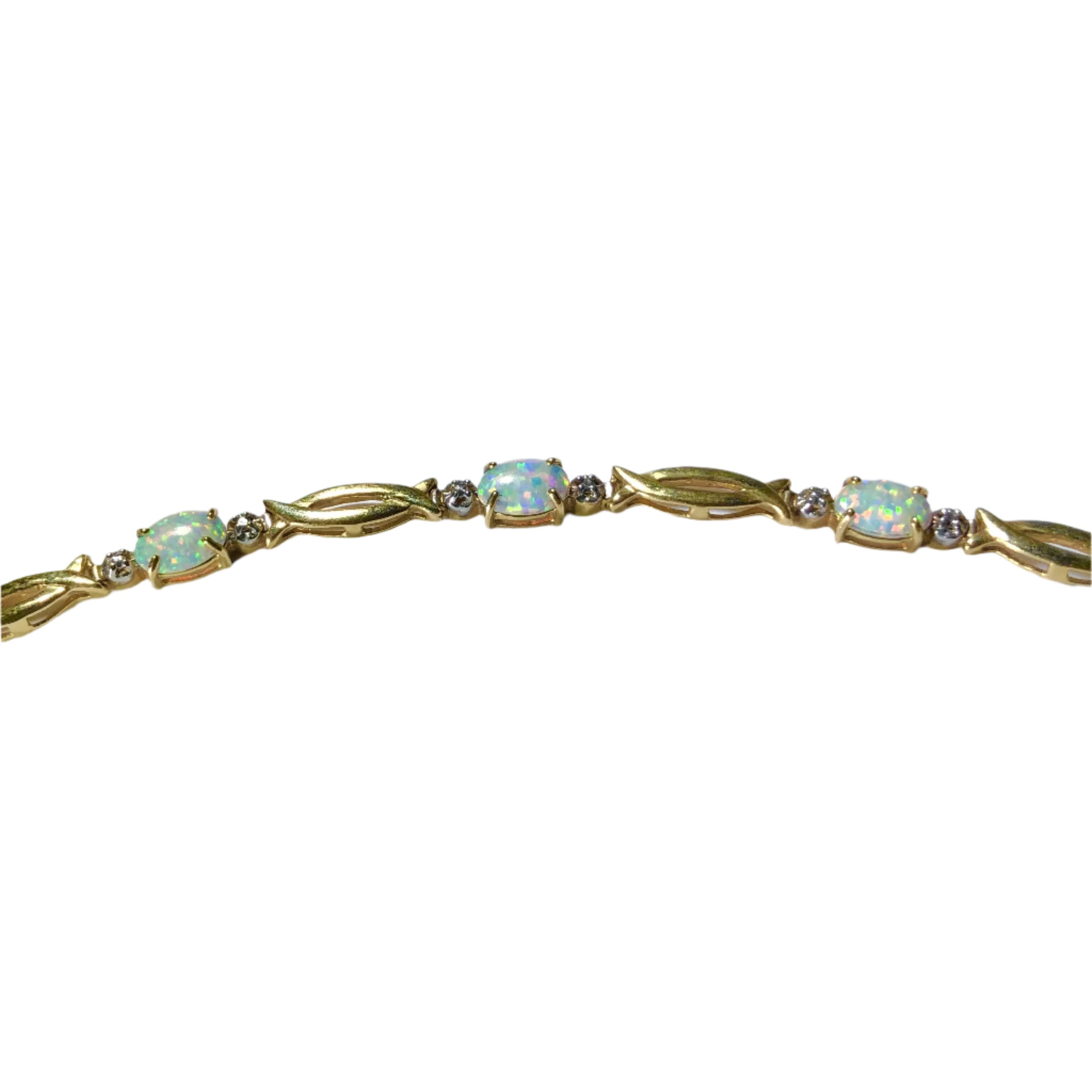 Antique Opal and Diamond Bracelet