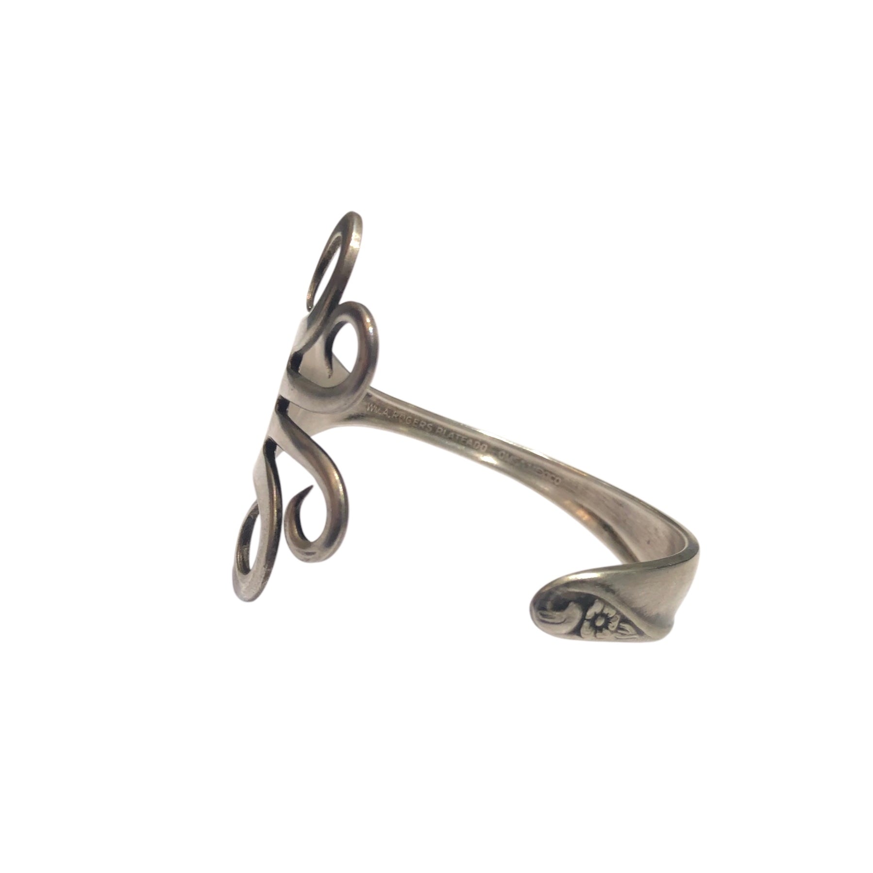 Vintage Mexican Whimsical Fork Heavy Cuff Bracelet