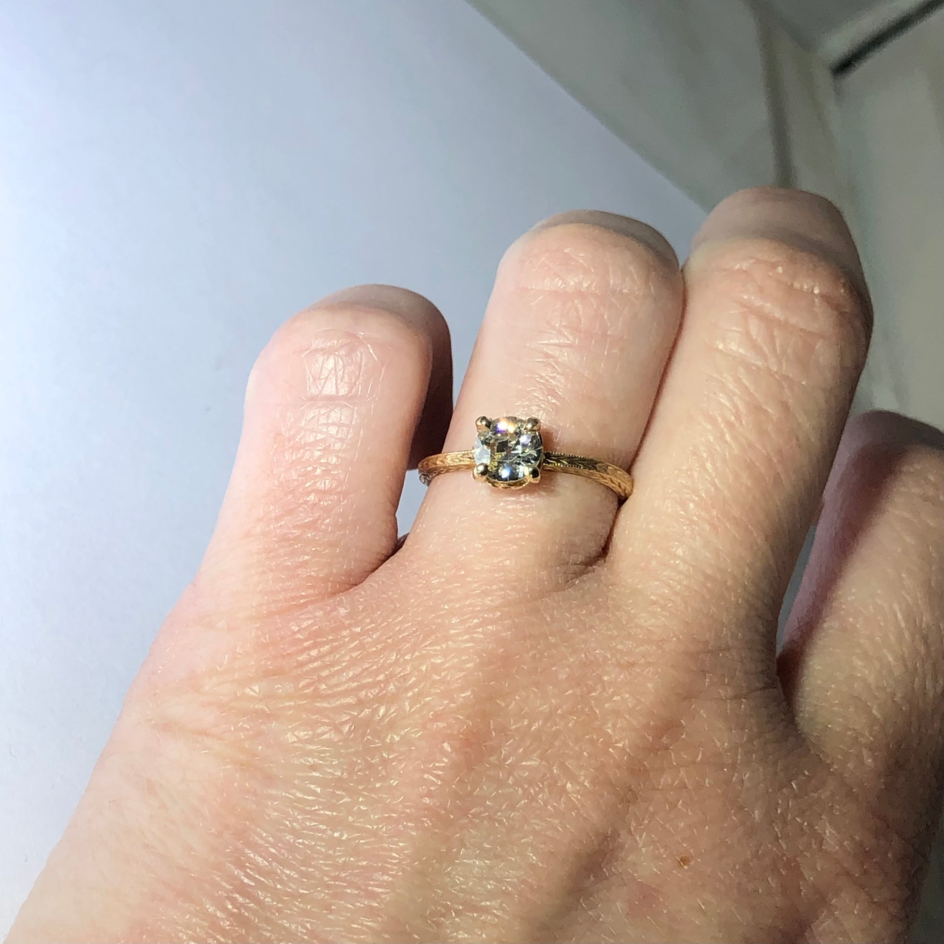 The Yellow Gold Wheat Solitaire