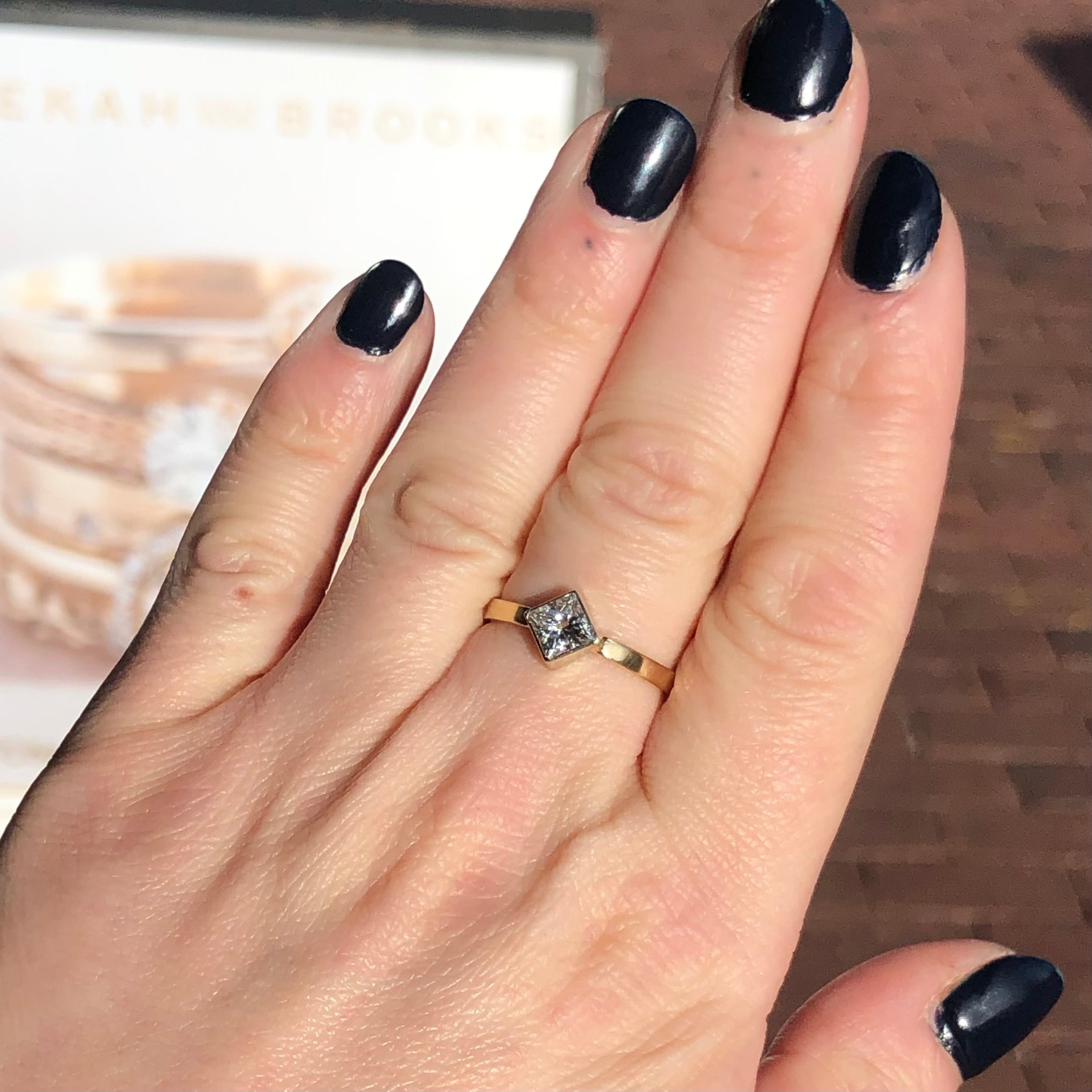 Princess Cut Mixed Metal Diamond Ring