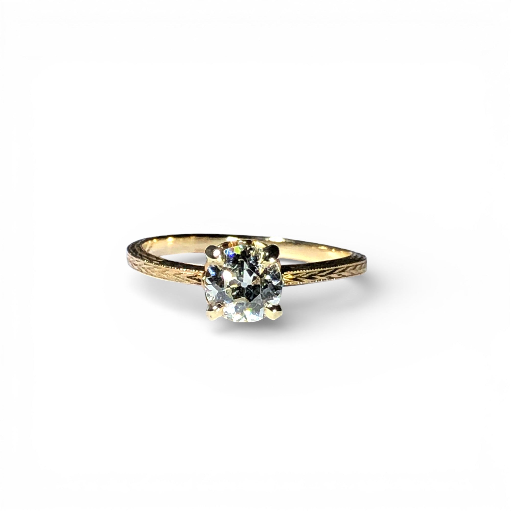 The Yellow Gold Diamond Wheat Solitaire