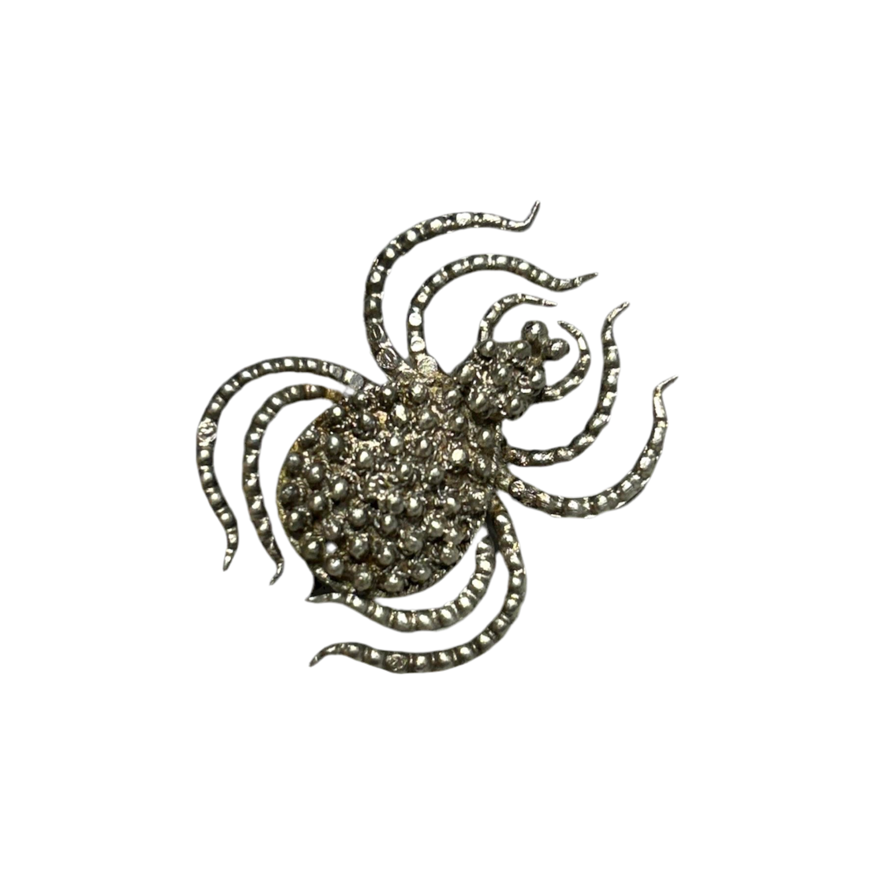 Antique Victorian Sterling Silver Spider Brooch